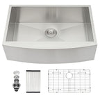Farmhouse 36" Kitchen Sink with Apron Front - Brushed Nickel