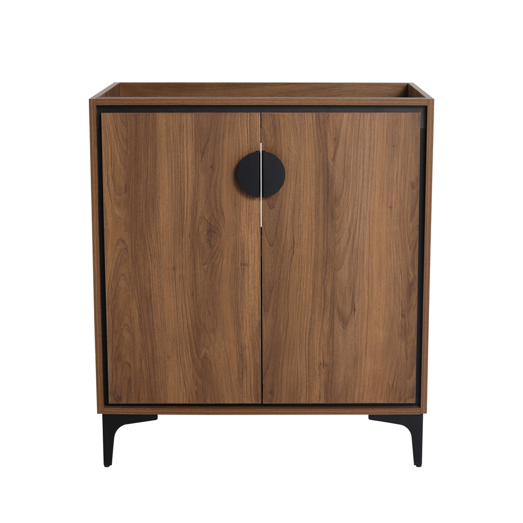Modern Bathroom Vanity Cabinet with Soft Closing Doors - Dark Brown