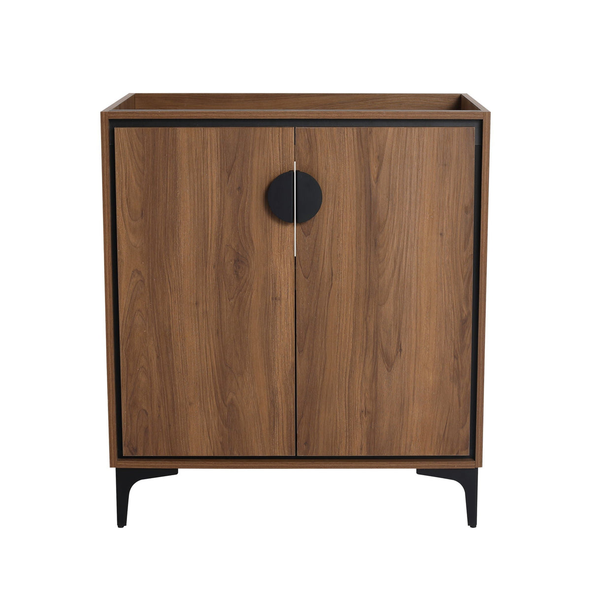 Modern Bathroom Vanity Cabinet with Soft Closing Doors - Dark Brown