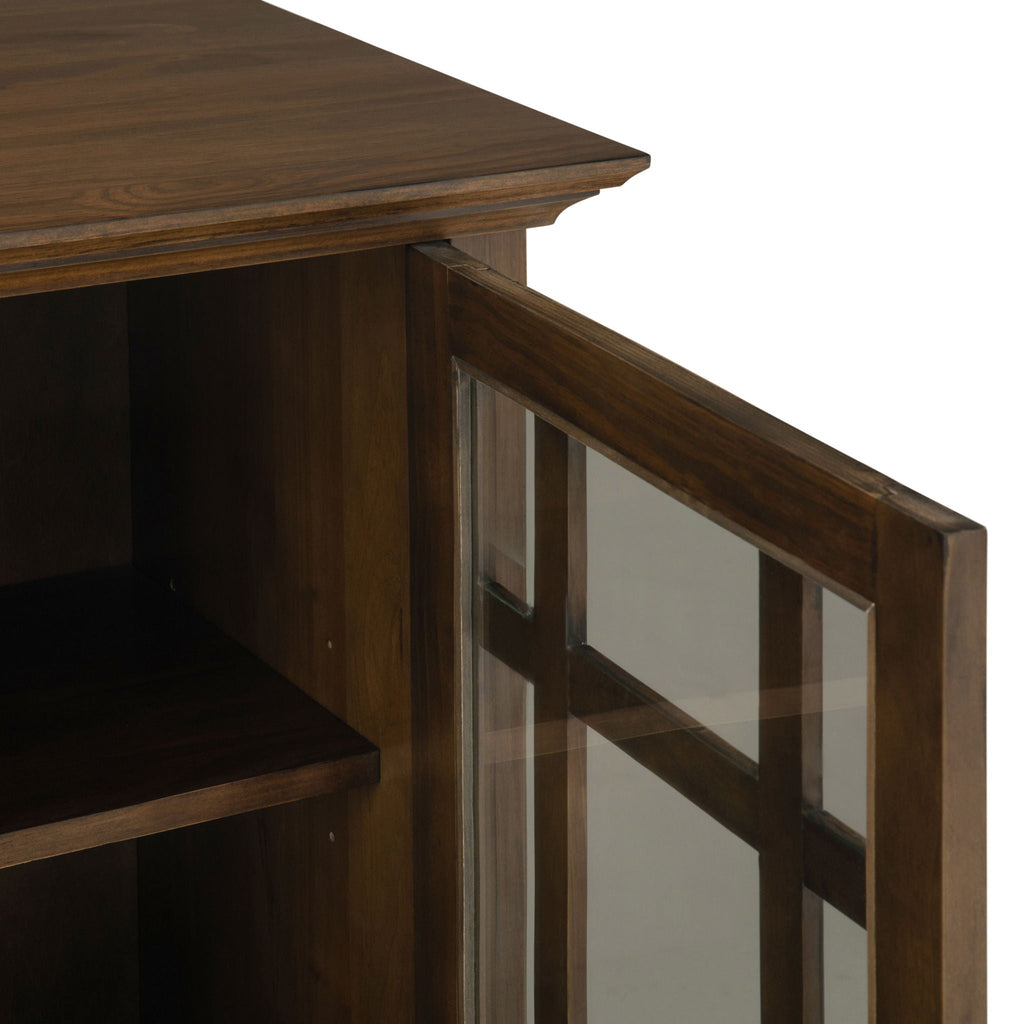 Storage Media Cabinet with Adjustable Shelves - Dark Brown, Light Brown, Dark Gray