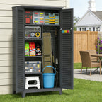 73'' Tall Metal Tool Storage Cabinet with Steel Construction - Gray