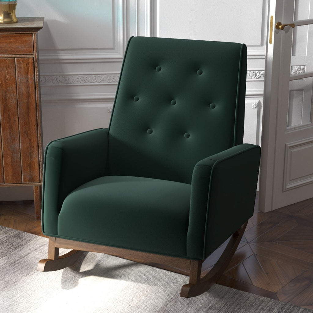 Demetrius Solid Wood Rocking Chair - Multiple Colors