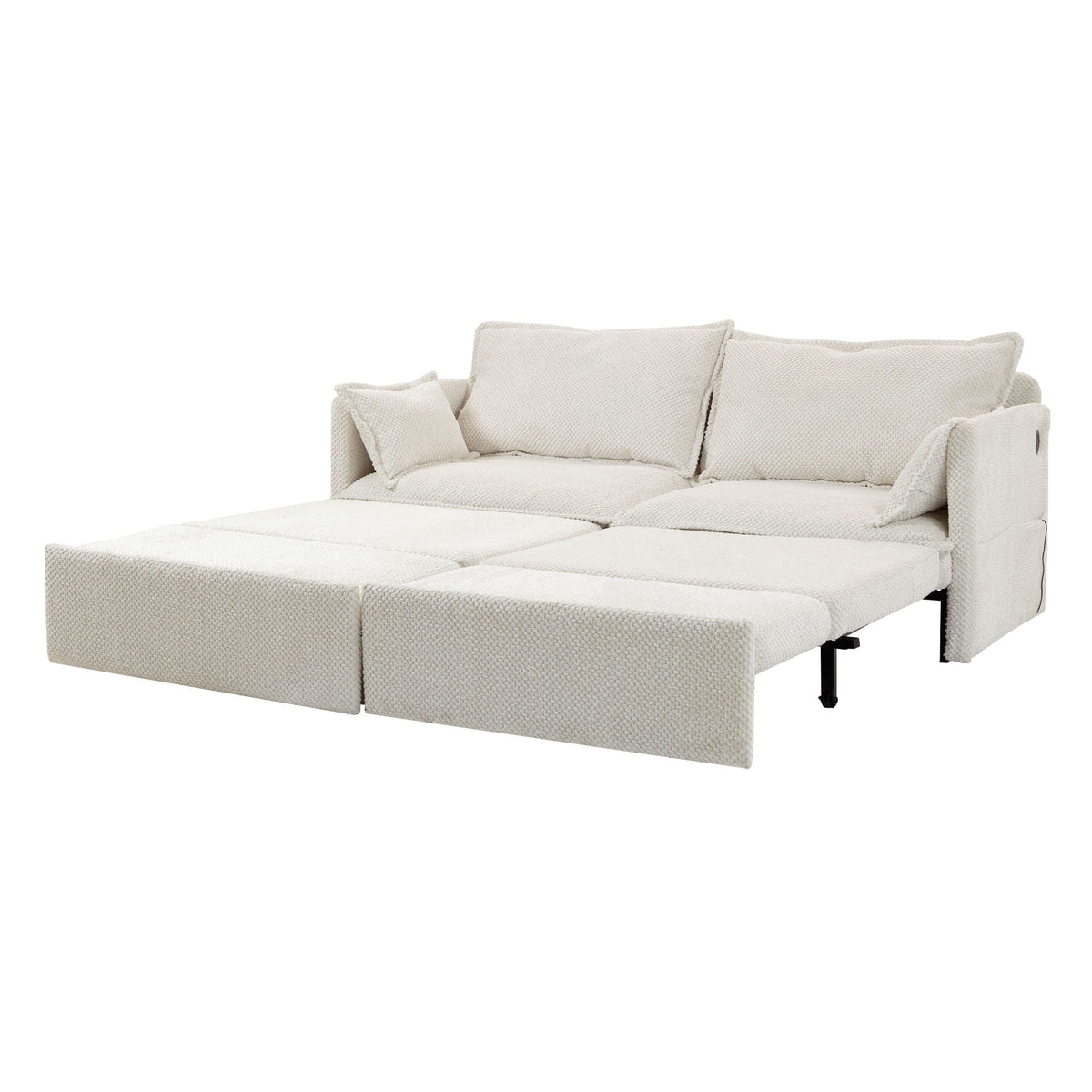 Convertible Sleeper Sofa Bed with Storage and USB/C Charging - Fabric
