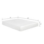 10" Plush Gel Memory Foam Mattress with Cooling Technology - White