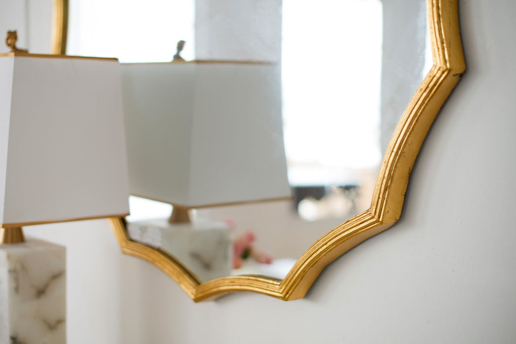 Round Sunburst Wall Mirror With Wall Decor