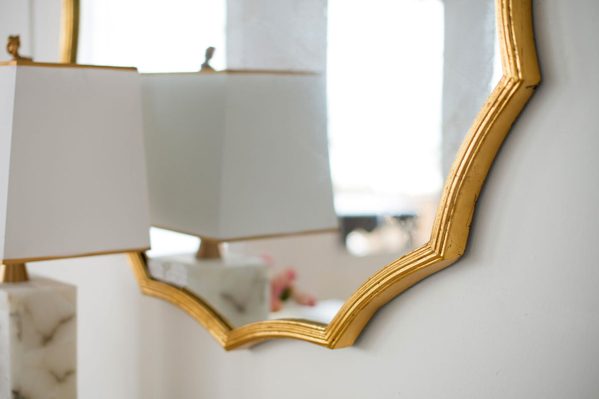 Round Sunburst Wall Mirror With Wall Decor