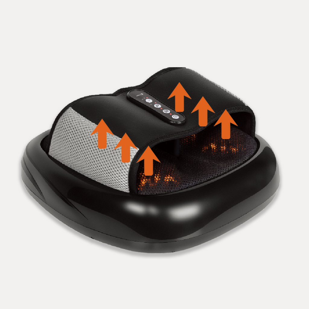 Heated Shiatsu Foot Massager with Air Compression - Black