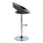 Contemporary Adjustable Barstool Set with Swivel and Rounded T Footrest - White or Black