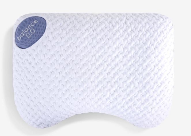 Balance Cuddle Curve Pillow with Moisture-Wicking Fabric - White