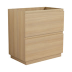 Modern Freestanding Bathroom Vanity Cabinet with Double Drawer - Light Brown or Dark Brown