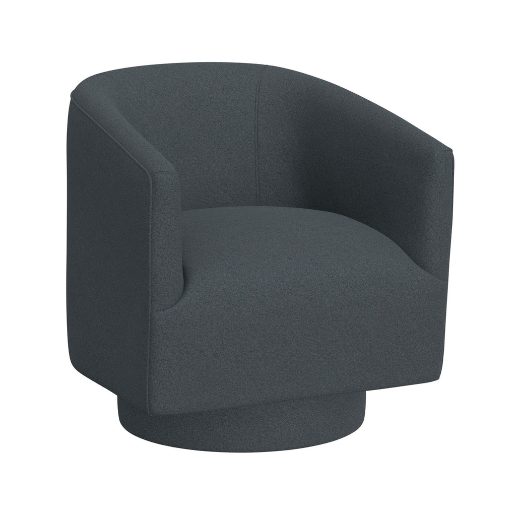 Fabric Swivel Accent Chair with Compact Design - Light Blue, Dark Green, White, Gray, Blue