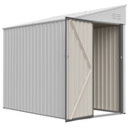White 4' x 7' Lean-To Storage Shed