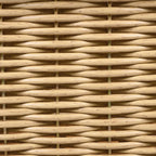 Outdoor Club Chair with Wicker Armrest - Beige