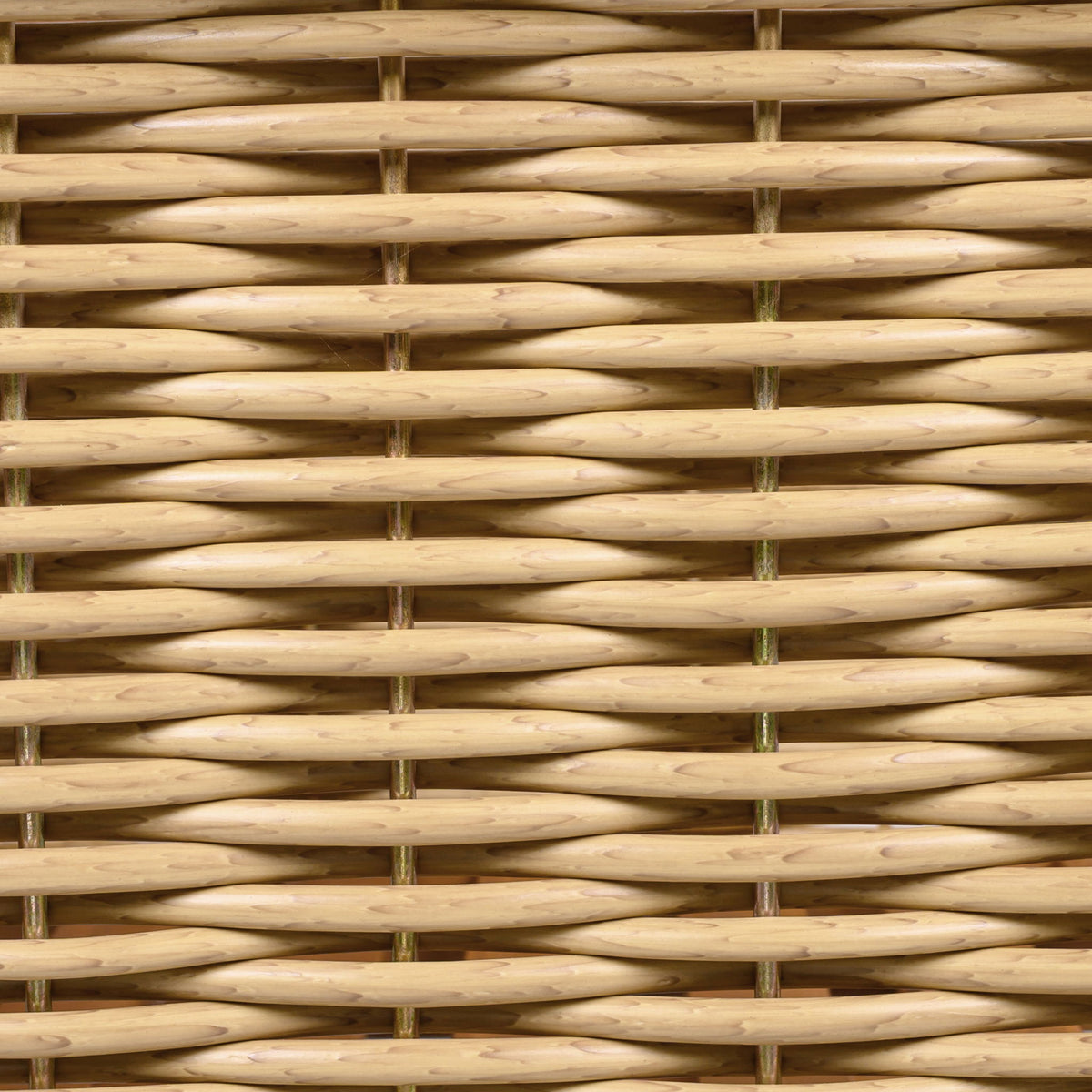 Outdoor Club Chair with Wicker Armrest - Beige