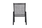 Grey Patio Chairs 4 Piece Set with Breathable Textilene Fabric - Grey