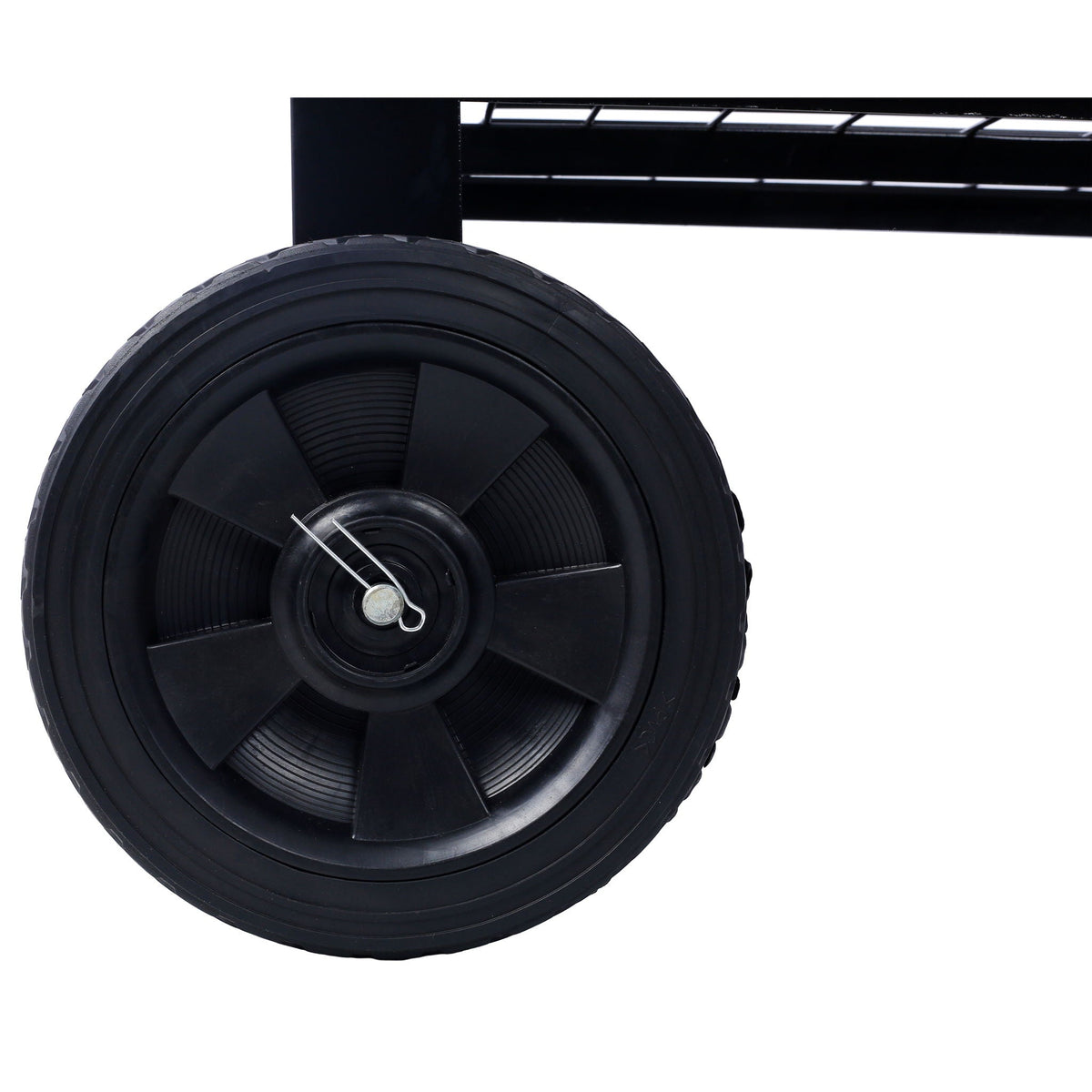 Elevated Metal Planter Garden Bed with Wheels - Black