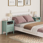 Fluted Nightstand with 2 Drawers and Soft-Close Slides - Multiple Colors
