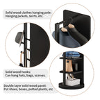 3 In 1 Multifunctional Full-Length Clothing Mirror with Rotating Design - Dark Brown, Black, White, Light Brown