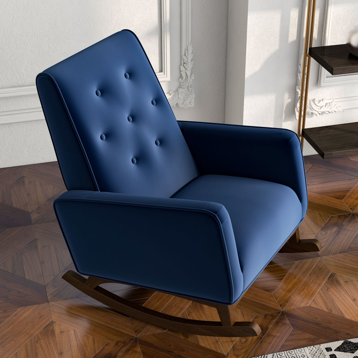 Demetrius Solid Wood Rocking Chair - Multiple Colors