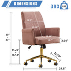 Mid-Back Liftable Office Chair in Light Pink
