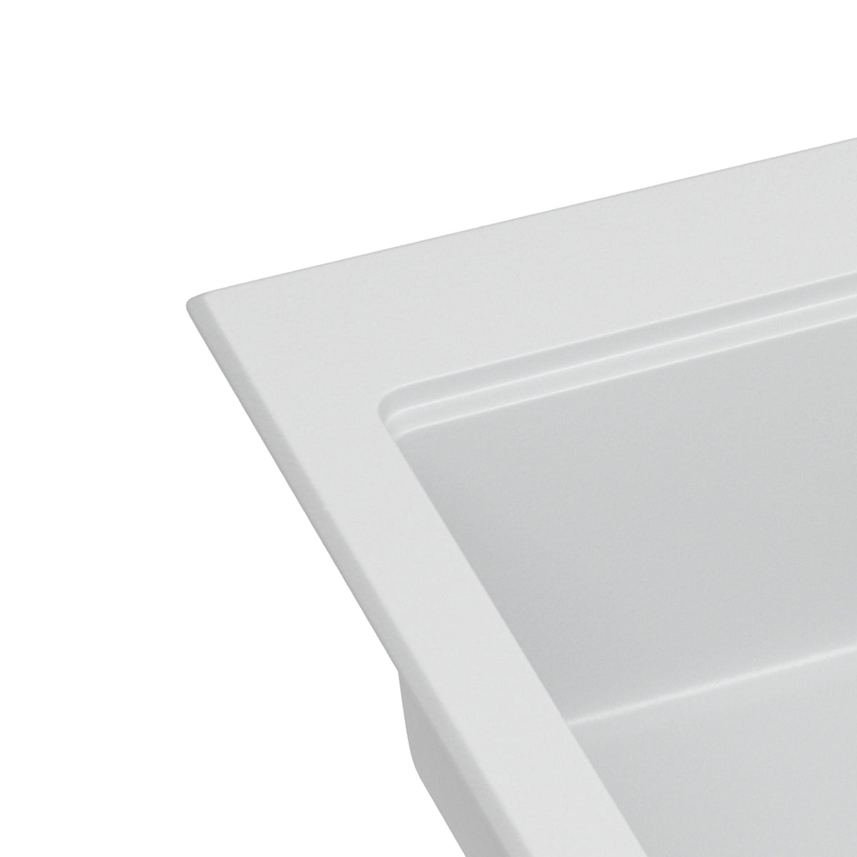 Quartz Kitchen Sink 30" x 22" Granite Composite Workstation Drop In - White