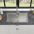 33 Inch Topmount Kitchen Sink with Single Bowl - Stainless Steel