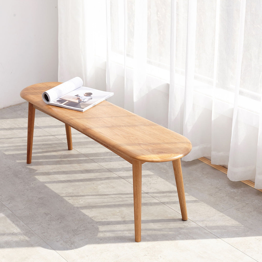 Dining Bench with Versatile Sizing - Light Brown or Dark Brown