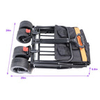 Large Capacity Folding Outdoor Wagon Cart with Extender - Black & Orange