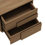 Modern Nightstand with Push to Open Drawers - Dark Gray, Dark Brown, or Light Brown
