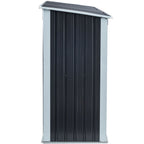 Galvanized Steel Firewood Rack with Roof - Gray
