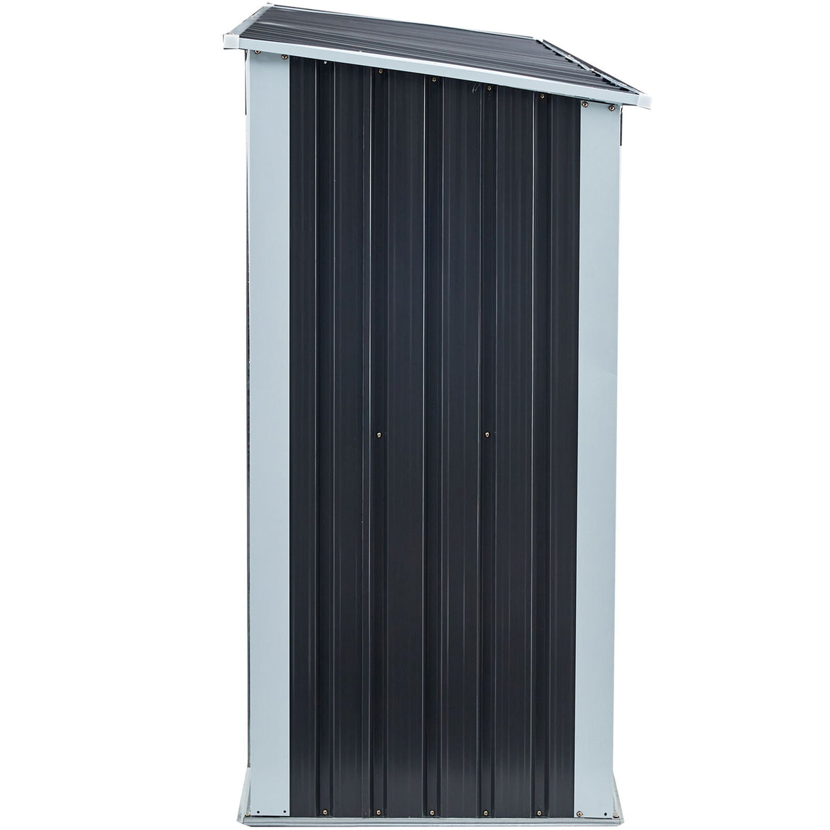 Galvanized Steel Firewood Rack with Roof - Gray
