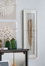 Leaf Framed Wall Art with Vintage Design - Gold