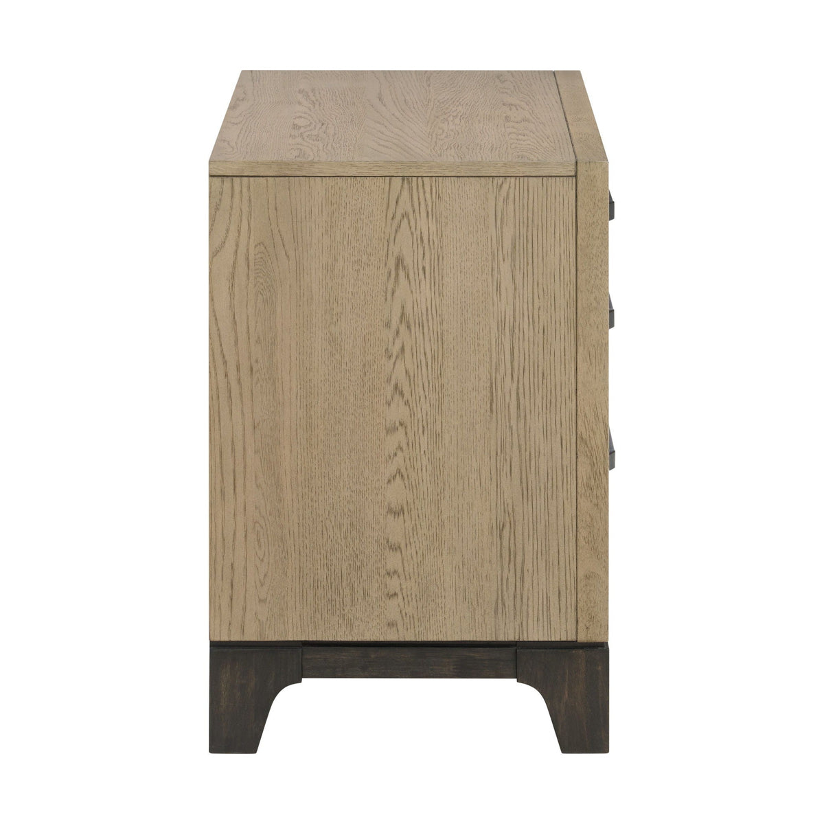 3 Drawer Nightstand with USB Charging Port - Brown