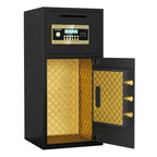 Large Double Door Digital Security Safe with Fireproof and Waterproof Bag - Black