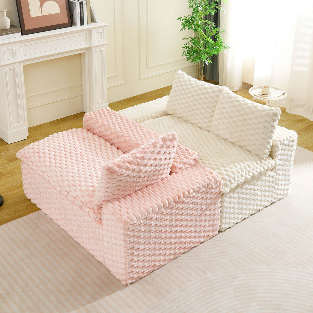 Multifunctional Stationary Sofa with Adjustable Layout - Choice of Color