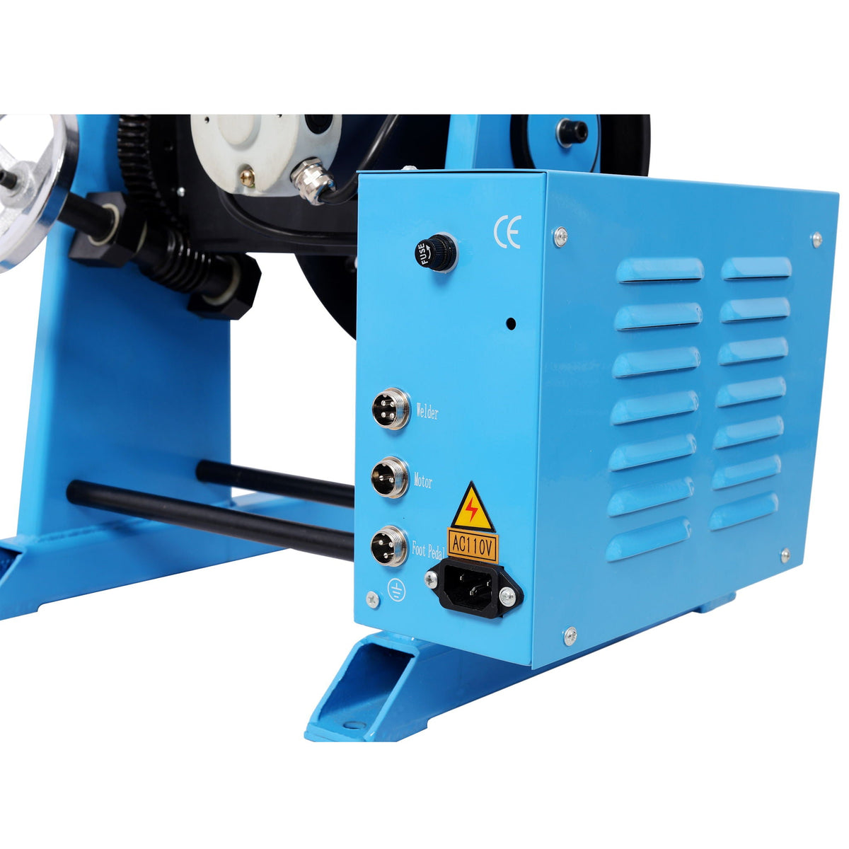 Heavy Duty Rotary Welding Positioner Turntable Table with Manual Tilt - Blue