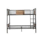 Full Long / Queen Bunk Bed with Guard Rails - Black