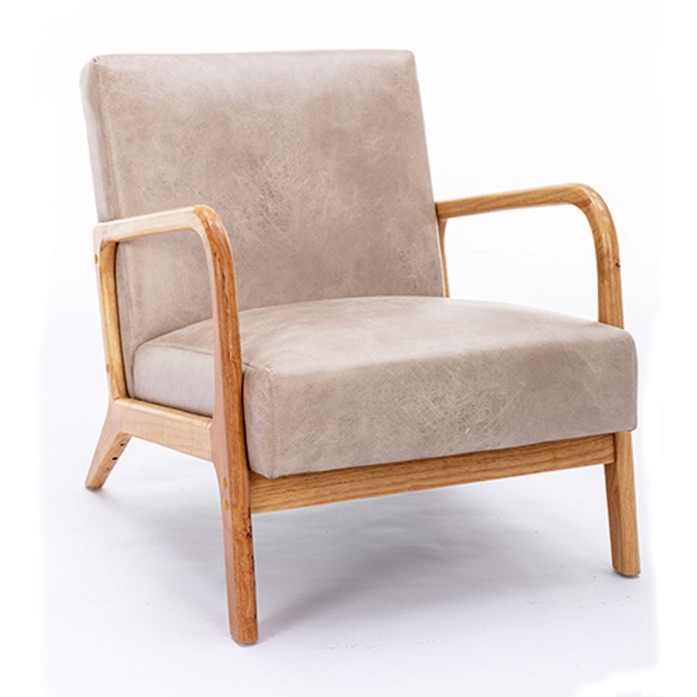 Mid-Century Modern Accent Chair with Cushioning - Multiple Colors