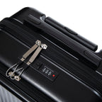 ABS Spinner Wheel Luggage Set with Cosmetic Case - Black
