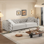 3-In-1 Convertible Sleeper Sofa Set with Deep Seat & Movable Ottoman - White, Beige, Gray