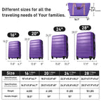 Hardshell Luggage Sets 4 Pieces with TSA Lock and Spinner Wheels - Multiple Colors