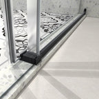 Matte Black Tempered Glass Shower Door with Soft-Closing and Easy-Clean Coating