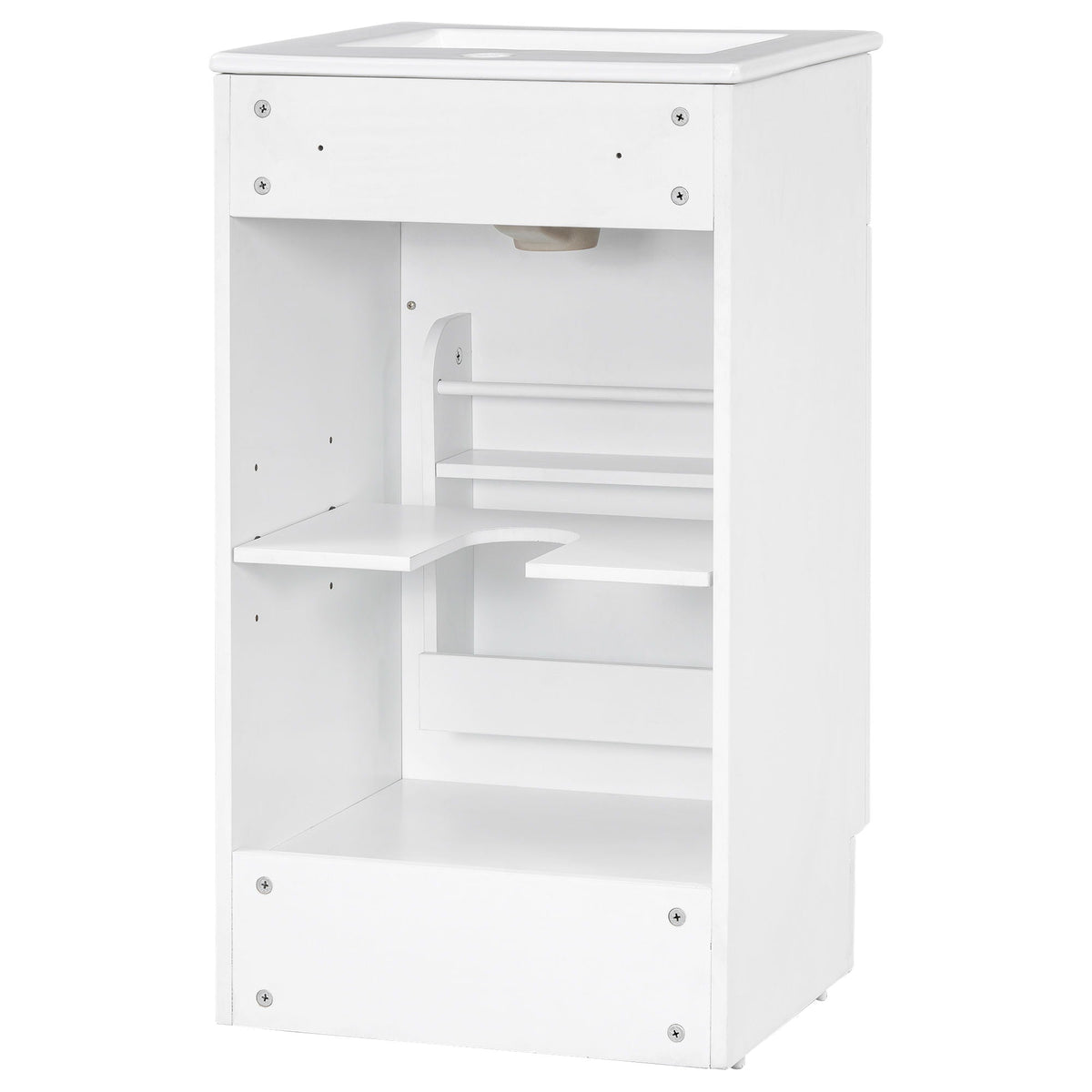 Bathroom Vanity with Sink and Adjustable Shelf - Multiple Colors