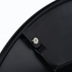 Modern 2-Piece Round Nesting Coffee Table Set with Weather-Resistant Iron - Black