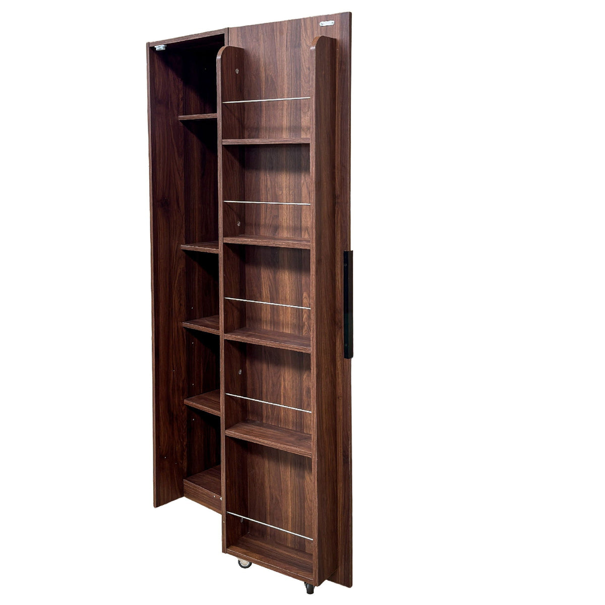 Walnut Buffet Sideboard Cabinet with Adjustable Shelves - Doors & Pantry Storage