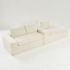 Convertible Modular Sectional Sofa with Twin Seat and Chaise - Multiple Colors