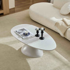 Lucky Stone Shaped Table with Sculptural Base – White, Black, or Gray
