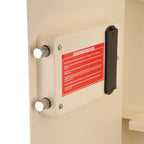 Beige Biometric Wall Safe with Fingerprint Access - Durable Steel