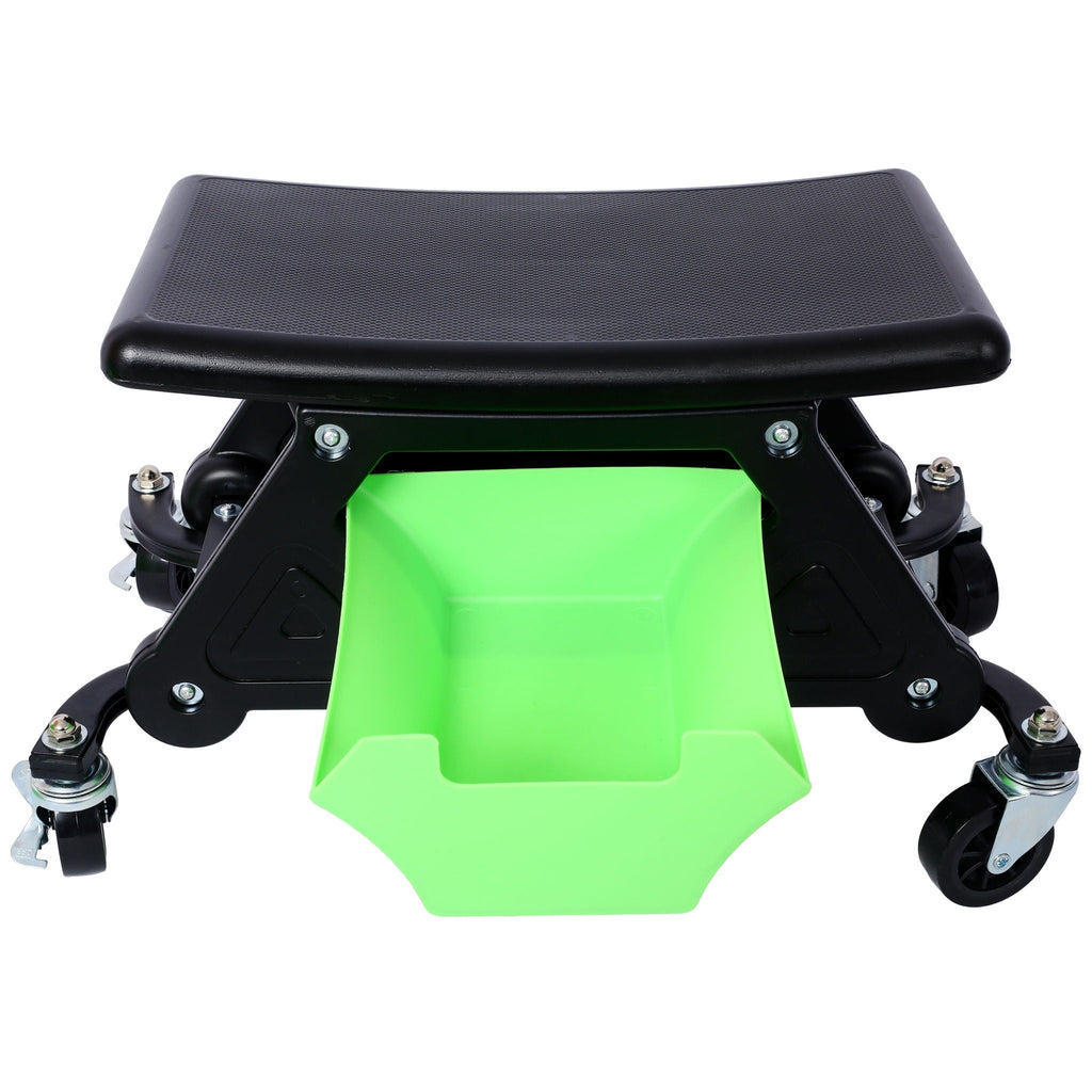 Heavy Duty Mechanic Stool with Tool Storage - Green