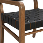 Modern Upholstered Dining Chair with Ergonomic Comfort - Black or Light Brown